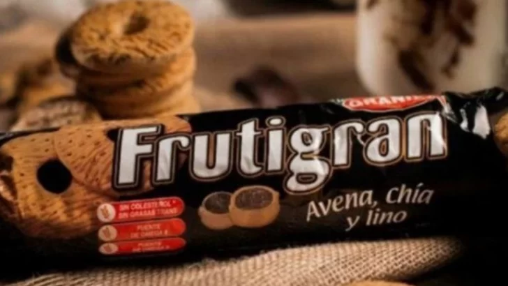 La ANMAT prohibió una variedad de galletitas Frutigran