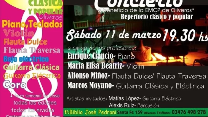 Concierto musical a cargo de los profesores de Cultura