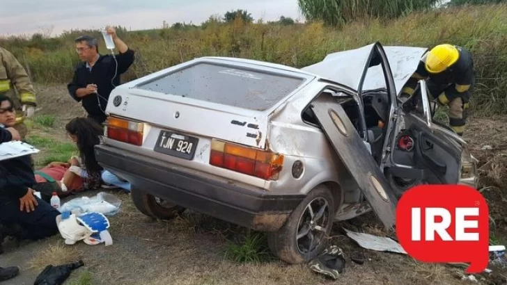 Detalles del accidente: cuatro jovenes macielenses involucrados