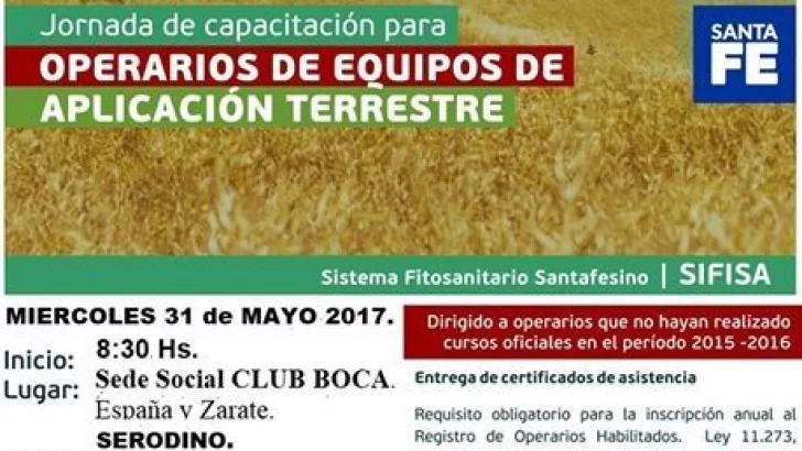 Capacitarán a productores para hacer fumigaciones terrestres