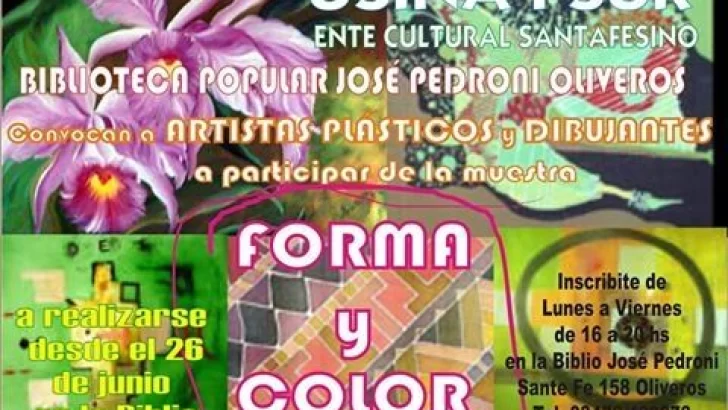Imperdible: Hoy a las 15 muestra “Forma y Color” en la Biblioteca