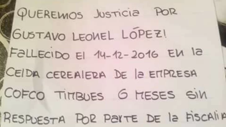 Muerte del operario oliverense en Cofco: Seis meses en la nada