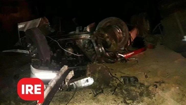Autopista: Choque en cadena entre tres camiones con acoplados