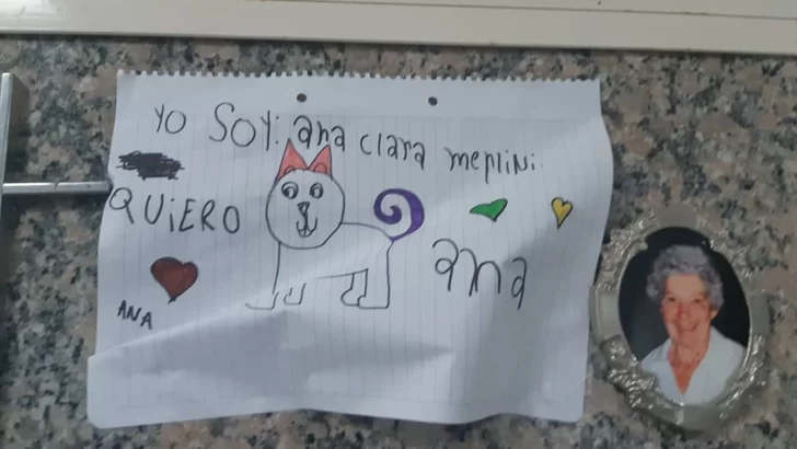Anita conmovió a una familia con un dibujo para Cuca, su abuela de corazón