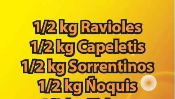 Viernes: camión de la economía popular con mariscos y pastas