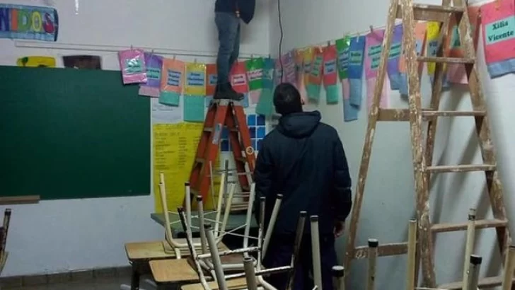 Continúan las obras para brindar conectividad en la escuela primaria