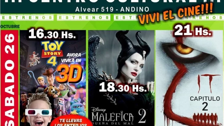 Llega a Pueblo Andino un ciclo de cine con grandes estrenos