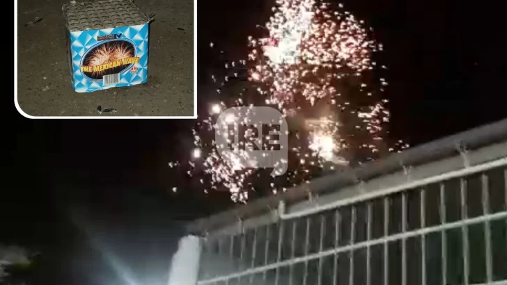 Pese a la campaña de Pirotecnia Cero hinchas del Club Maciel sorprendieron anoche con fuegos artificiales