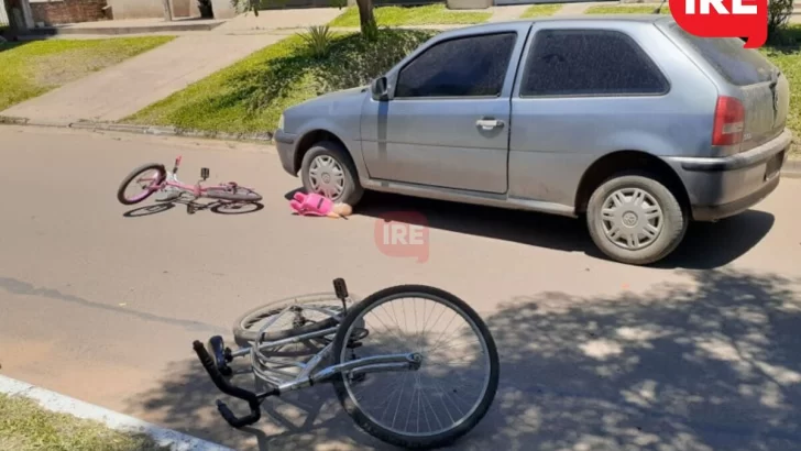 Una nena de 5 años se cayó en bicicleta y su tío la pasó por arriba con el auto
