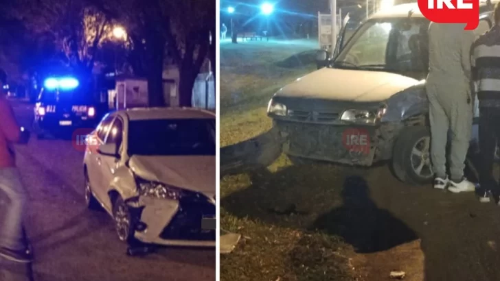 Un susto: Chocaron un auto y un utilitario en ruta 11 a la altura de Maciel