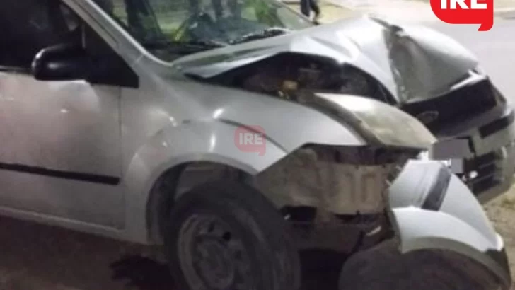 Esquivó una moto pero terminó impactando de lleno contra un árbol