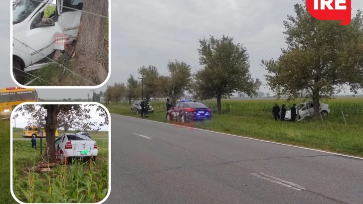 Un trabajador penitenciario que iba a la colonia despistó e impactó contra un árbol