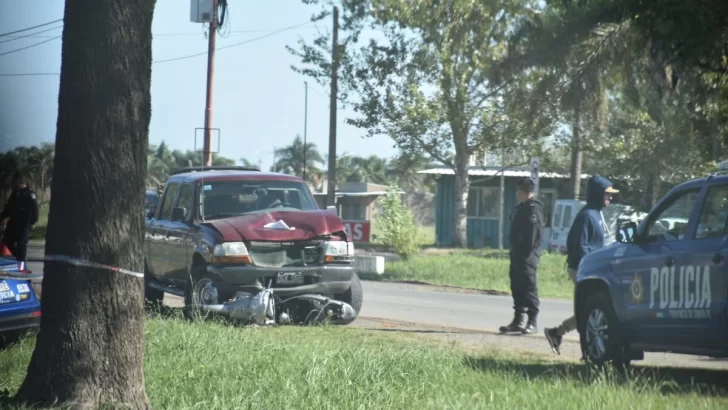 Una camioneta chocó a una moto en la 18S: Murió un hombre de 65 años