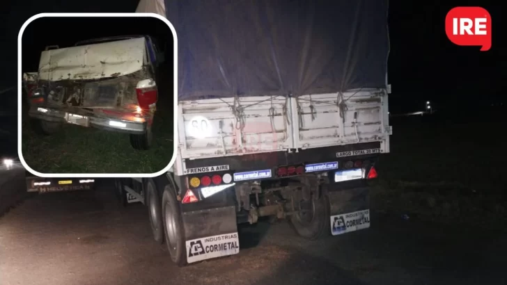 Un camión y una camioneta chocaron entre Díaz y Monje: Sin heridos