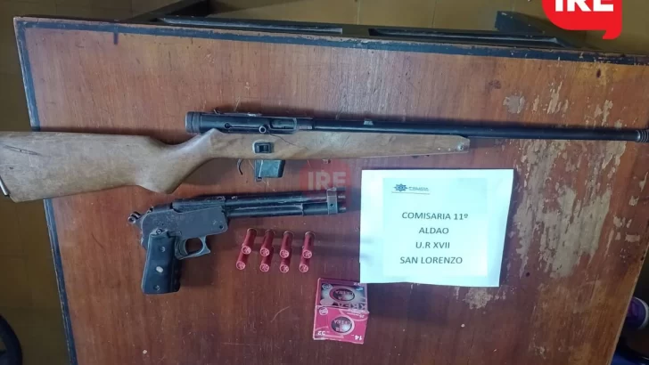 Aldao: Allanaron dos casas y secuestraron dos armas tras una amenaza calificada