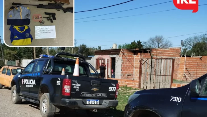 Dos allanamientos en Andino: Secuestraron armas, elementos robados y hay dos detenidos