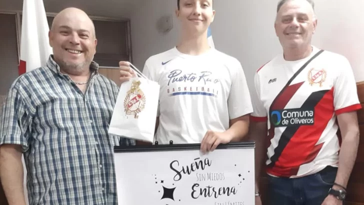 Sp. Belgrano distinguió a Ange Giacone tras su paso por la NBA Academy Games