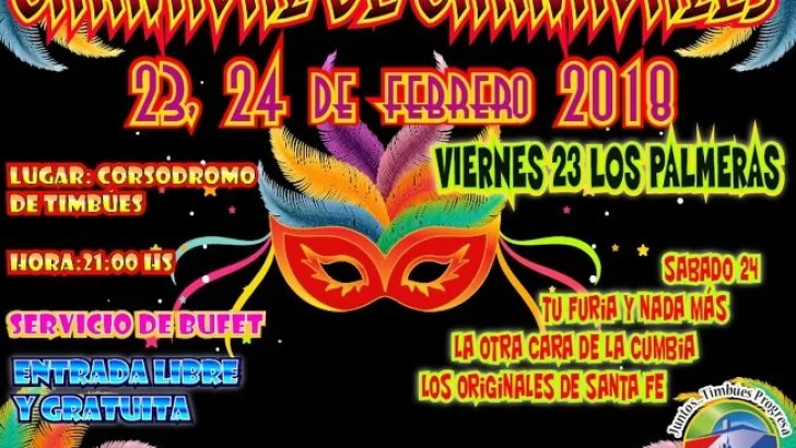 El carnaval vuelve a Timbues con la presentación de Los Palmeras