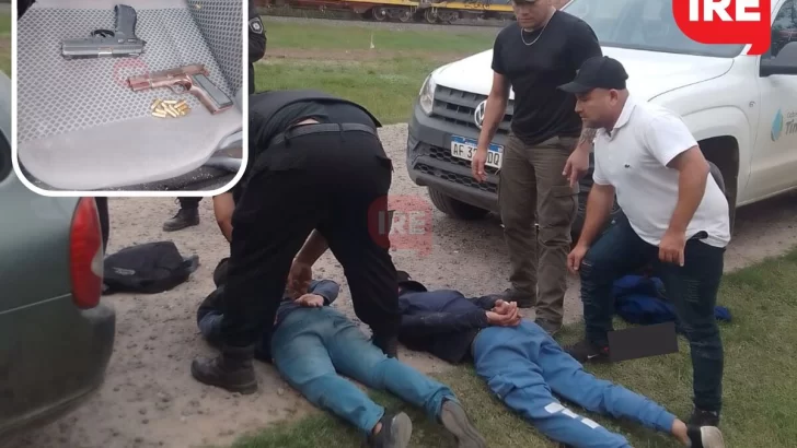 Observaron un auto sospechoso en Timbues y detuvieron a dos hombres armados