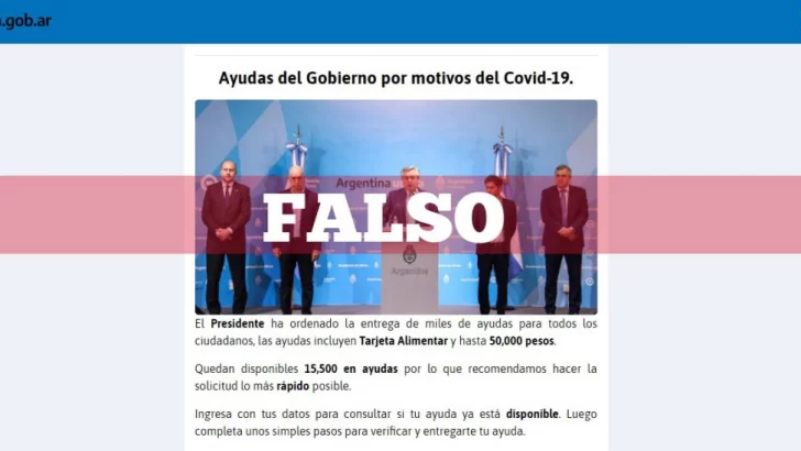 Alertan sobre falso mensaje que ofrece 25.000 pesos a través de la Tarjeta Alimentar