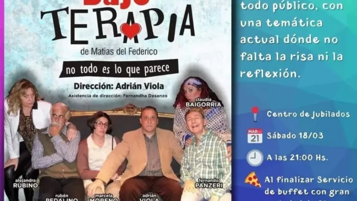 El teatro independiente llega con “Bajo terapia” al centro de jubilados de Carrizales