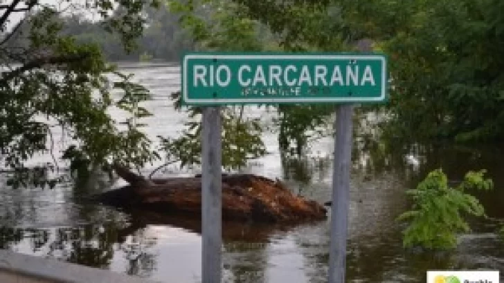 El río Carcaraña comenzaría a descender