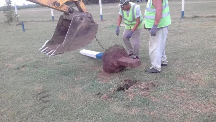 El club Juventud Unida de Barrancas comenzó obras en sus canchas