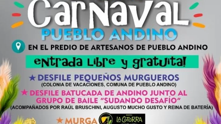 Ya se palpita la llegada del Carnaval a Pueblo Andino
