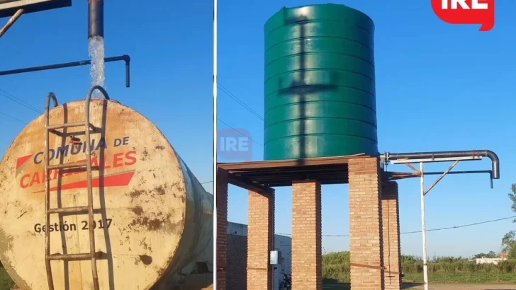 Carrizales inauguró el depósito de agua para el camión regador