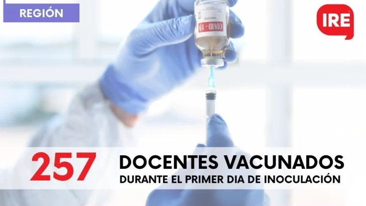 Casi 300 docentes se vacunaron contra el covid este jueves en la región