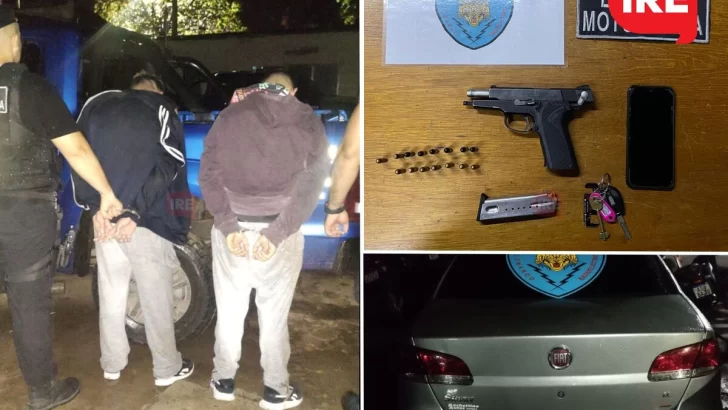Detuvieron en Coronda a dos hombres de Rosario armados y con una moto robada