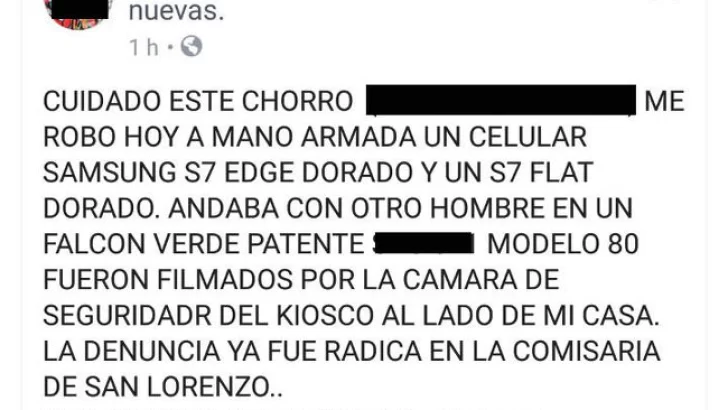 San Lorenzo: Un oliverense fue escrachado como autor de un robo