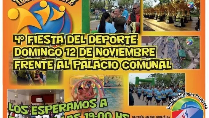 Timbues: Se realizará la 4° Fiesta del deporte