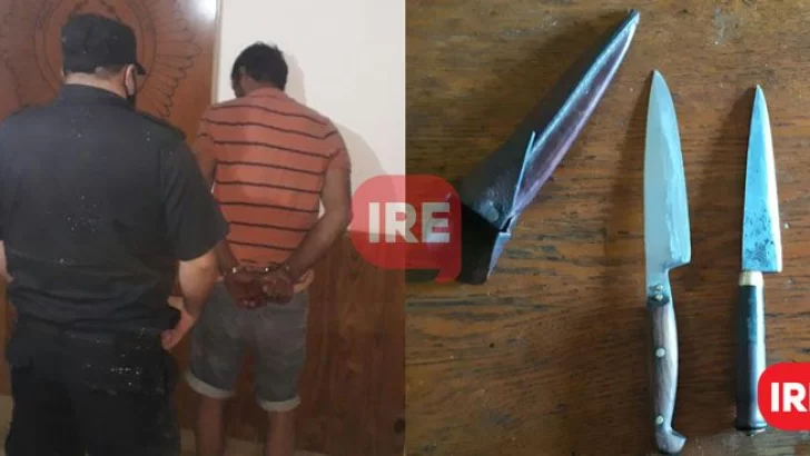 Agredió a su mujer, al hijo de ella y a la policía: Quedó detenido