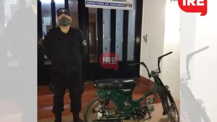 Detuvieron a un hombre en una moto que había sido robada en Coronda