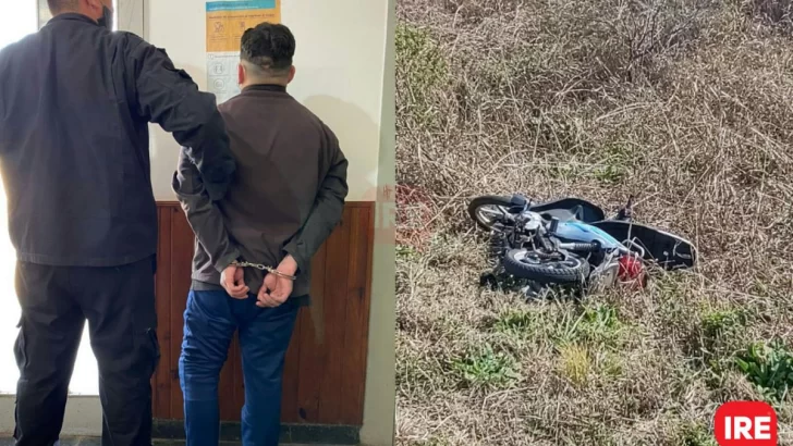 Robó una moto en San Genaro, la descartó en Ruta 65 y fue detenido en Díaz