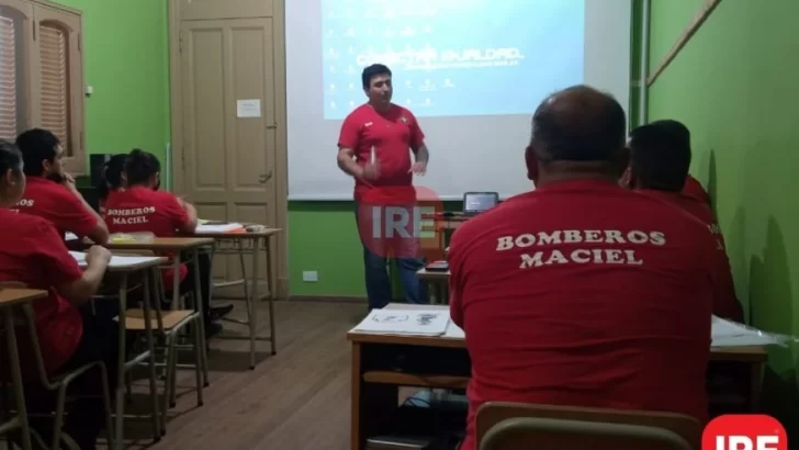 Gestión, capacitación y próximamente construcción para los bomberos de Maciel