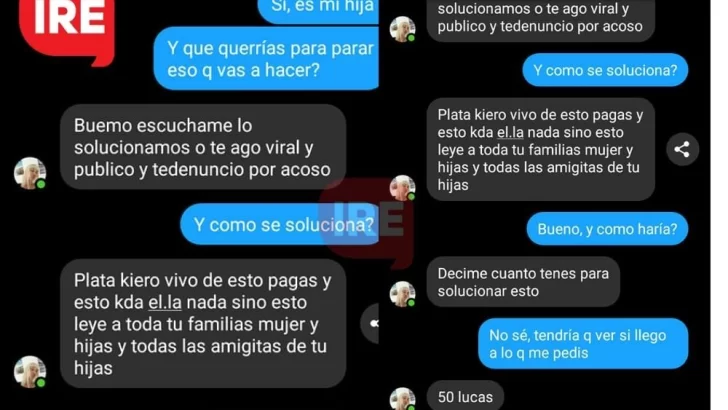 Un chat privado se convirtió en amenazas: “Si no me pagas te escracho”