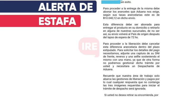 Se hacen pasar por Correo Argentino e intentan estafar a vecinos