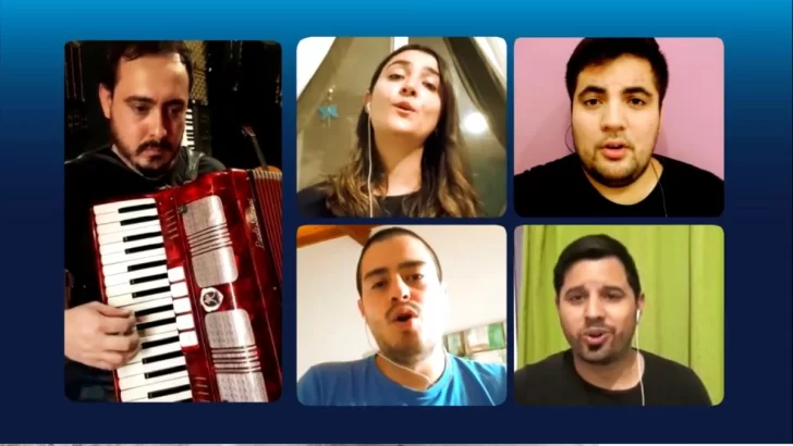 Entonando a Fandermole artistas santafesinos
viralizaron un mensaje de esperanza