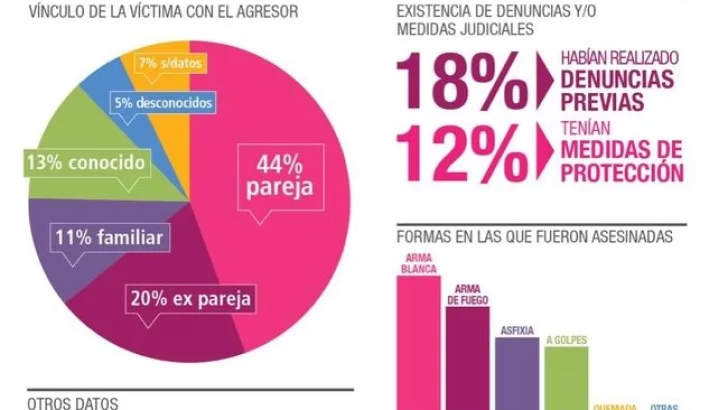 En Argentina durante el 2016 hubo 254 femicidios
