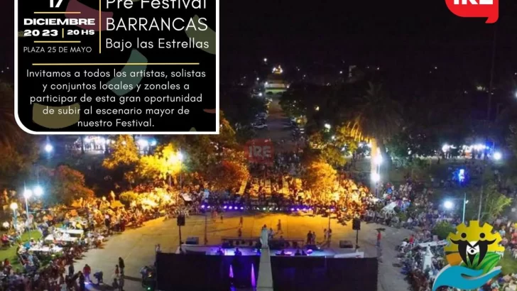 Convocan a artistas para ser parte del Pre Festival “Barrancas Bajo las estrellas”