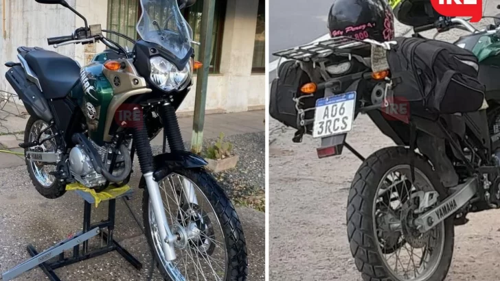 Dejó la moto afuera de su casa, se la robaron y apareció en una cuneta en Puerto