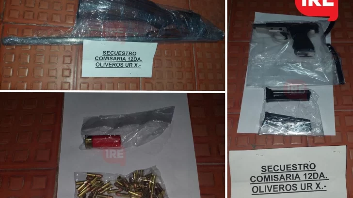 Secuestraron armas en Maciel luego de una denuncia de amenazas y daños en Oliveros