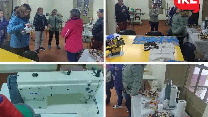 Manos en acción: Se inauguró el remodelado tallercito de costura en Monje