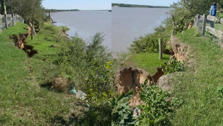 Se desmoronó gran parte de la barranca en el Paseo Ribereño