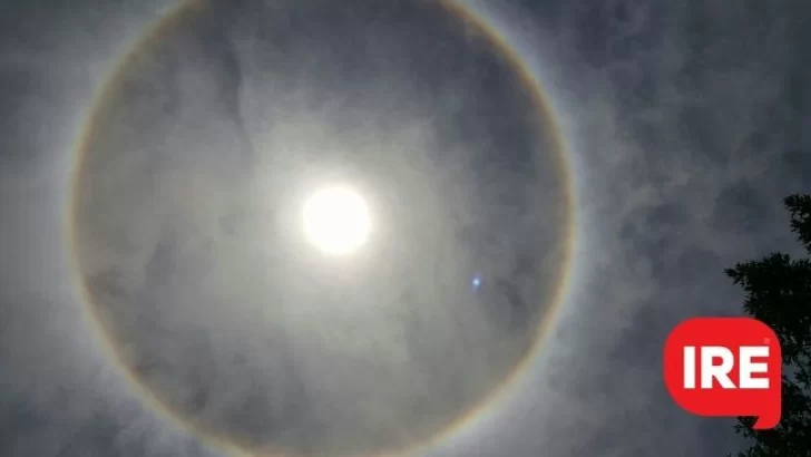 Sorpresa en el cielo: Otra vez apareció un halo en el sol