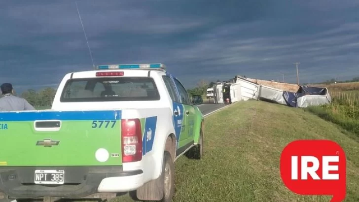 Accidente en la Ruta Nacional 34: vuelco de un camión