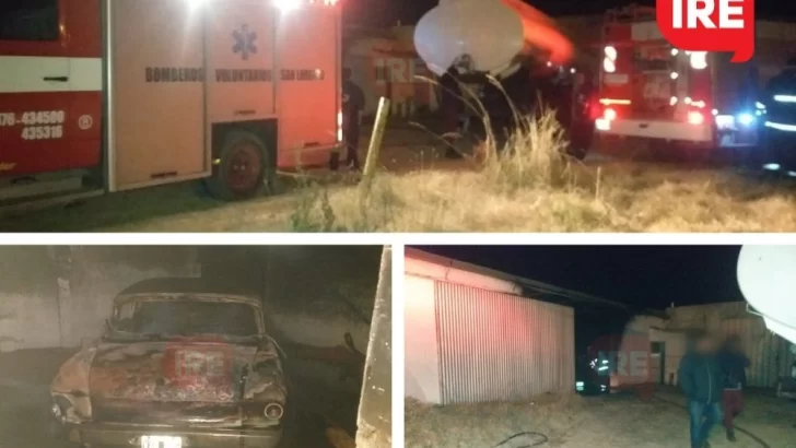 Ardió en llamas un auto estacionado al lado de un acoplado con combustible