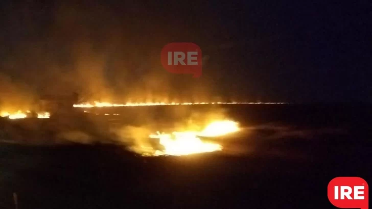 Impresionante incendio en la zona rural entre Diaz y Monje